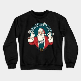 Santa Claus Loves Philadelphia Eagles Crewneck Sweatshirt